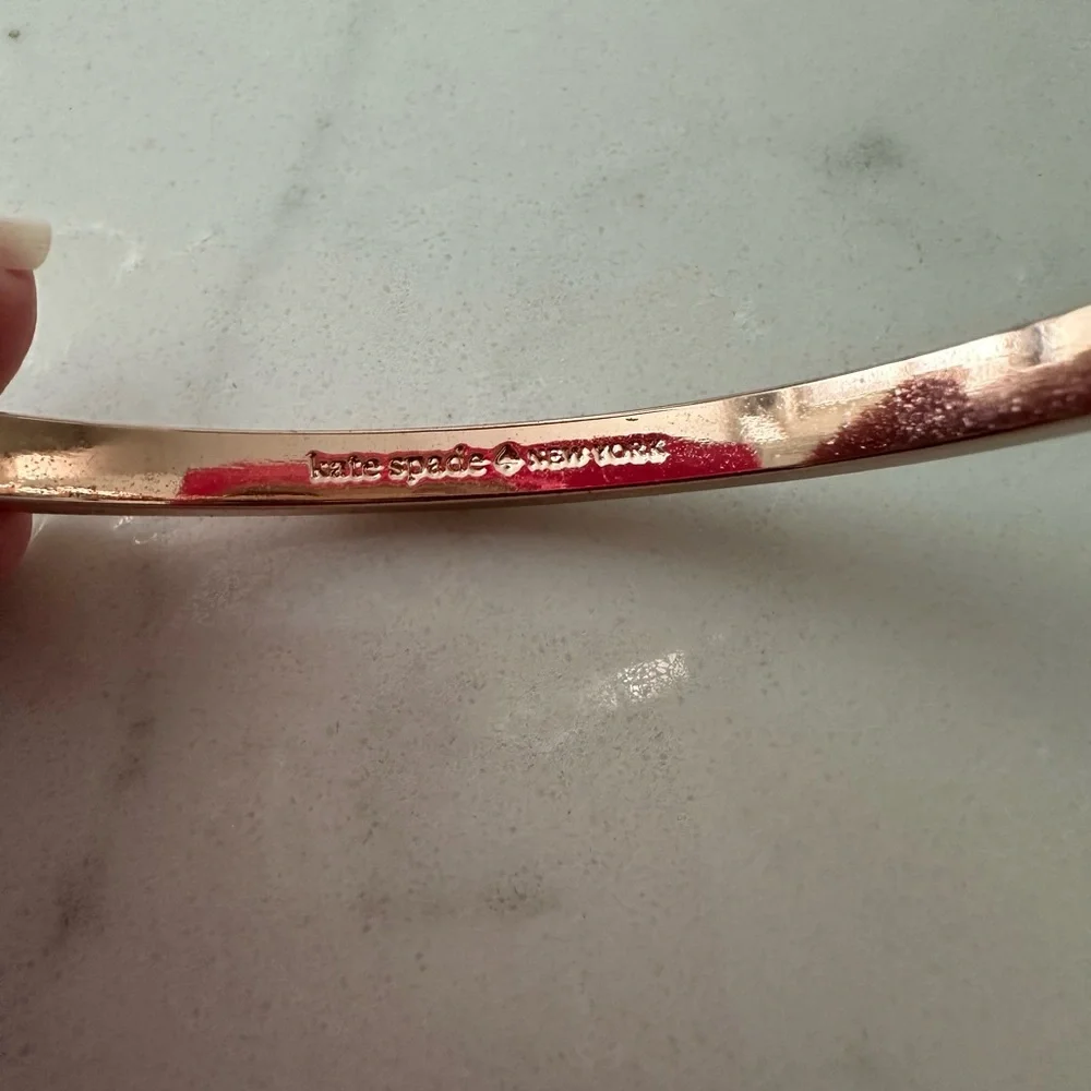 Kate Spade Rose Gold Ring It Up Pave Bangle Worn Once - Picture 5 of 6